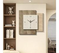 Décoration murale en grès, sculpture murale 3D, horloge murale décorative moderne, décoration suspendue pour salon et chambre à coucher (E, 30 x 30 cm)