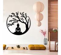 Décoration murale en métal arbre de vie et bouddha, décoration murale en métal arbre de vie, décoration murale hindoue de méditation, décoration murale en métal, décoration murale d'art zen, décorati