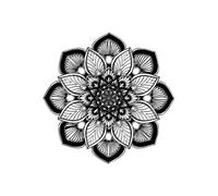 Décoration murale en métal, art mural mandala en métal, art bohème, décoration intérieure, panneau de yoga, décoration murale mandala (58 x 58 cm)