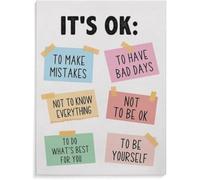 Décoration murale en métal avec affirmations positives : « Tout va bien », encadrée, idéale pour la salle de classe, la salle de jeux, la maison ou l’école. Affiche en métal 20 x 30 cm (8 x 12 pouces