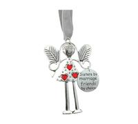 Décoration murale en métal avec pendentif ange décoratif Near Or Far From You Will Always Be In My Heart Ornement d'ange Cadeau pour pendentif vue arrière de voiture Décorations d'été pour la maison