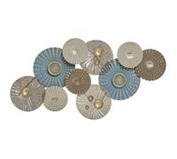 Beliani Applique Murale Décorative en Métal Bleu Difforme et Pieces Arrondie pour Mur de Salon ou Salle à Manger de Type Industriel ou Scandinave