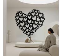 Décoration Murale en métal d'art Minimaliste Moderne Infini Il Love Sign Chambre Salon Mariage ations Disponible en Noir et Blanc (Noir 30" x / 76 76cm)