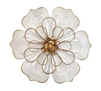 Décoration murale en métal de 21 cm - Sculpture florale moderne et rustique - En fer vieilli - Œuvres d'art pour intérieur, cuisine, chambre à coucher, salon, bureau, extérieur, jardin, terrasse - 06