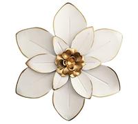 Décoration murale en métal de 25,4 cm - Sculpture florale moderne et rustique - En fer vieilli - Œuvres d'art pour intérieur, cuisine, chambre à coucher, salon, bureau, extérieur, jardin, terrasse