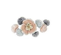Décoration Murale en Métal Design Fleurs Multicolore L. 93 x H. 53 cm
