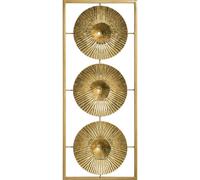 Décoration murale en métal doré 25 × 61 cm - Atmosphera créateur d'intérieur