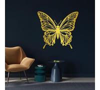 Décoration murale en métal en forme de papillon pour la maison, les espaces intérieurs, décoration murale en fer forgé inspirée de la nature pour salon, chambre, salle de bain, couloir et escaliers