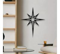 Décoration Murale en métal, étoile du Nord, Silhouette à Suspendre, Style Mat, pour Maison, Jardin, hôtel, Bureau, Festival, 30 x 24,8 cm, Noir