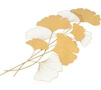 Décoration murale en métal, feuilles de ginkgo, grande décoration, 109x55x3cm, or, L