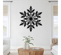 Décoration Murale en métal Flocon de Neige pour intérieur et extérieur, décoration hivernale de Noël, Panneau métallique Suspendu résistant aux intempéries pour la Porte ou Le Mur de la Maison pendan
