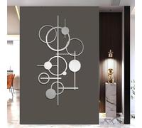 Décoration Murale en métal géométrique Verticale, décoration Murale en métal, Cercle et Ligne, décoration Moderne Abstraite pour Salon, Chambre, Couloir et escaliers, décoration d'intér