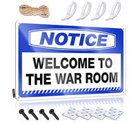 Décoration murale en métal imperméable - Impression rétro de qualité supérieure pour café, pub, balcon - Accessoires pré-percés - Avis personnalisé « Welcome To The War Room » (30 x 40 cm)