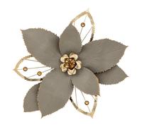Atmosphera - Décoration murale Marjorie métal doré 54x56 cm