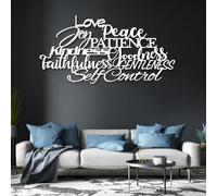 Décoration Murale en métal Minimaliste Moderne avec versets bibliques, Signe des Écritures, pour Salon, Chambre à Coucher, Bureau, Maison (62 x 31 cm, Or)