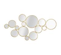 Mauro Ferretti – Panneau mural Miroirs ronds 100 cm en métal doré