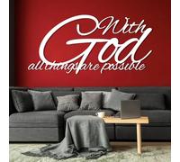 Décoration Murale en métal Noir avec Verset biblique « Dieu et la Foi », Citation de l'Évangile Selon Matthieu, œuvre d'art Religieuse pour la Salle à Manger, Le Salon, la Chambre, Le couloi