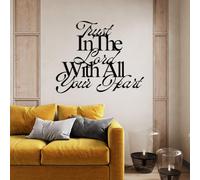 Décoration Murale en métal Noir « Confiance en l’Éternel », Verset biblique inspirant Proverbes 3:5, Sculpture Moderne « Confiance en l’Éternel » pour Salon ou Chambre.