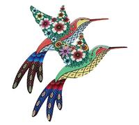 Décoration Murale en Métal Oiseau-mouche 2 Pièces, Art Délicat | Métal Travaillé, Rendu Très Simulé, pour Bureau et Table, Format Compact, Usage Solide