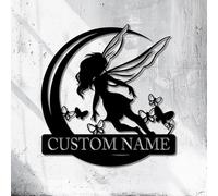 Décoration murale en métal personnalisée, panneau de jardin féérique en métal personnalisé, art mural de jardin féérique en métal, art mural de jardin féérique personnalisé, décoration de jardin