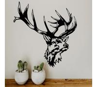 DECORATION MURALE EN METAL pour intérieur ou extérieur. TROPHÉE DE CERF