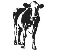 DECORATION MURALE EN METAL pour intérieur ou extérieur. VACHE PRIM'HOLSTEIN
