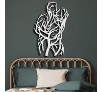 Décoration Murale en métal représentant Un Couple d'arbres, Une Femme et Un Homme, Motif Abstrait, Cadeau de Saint-Valentin pour Lui ou Elle, pour cha
