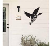 Décoration Murale en métal représentant Une conque féerique Noire, Sculptures d'élans rustiques de Style Western pour Salon, Chambre, Cuisine et Jardin (E)