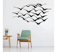 Décoration Murale en métal représentant Une Silhouette d'oiseau Volant, vol d'oiseaux, Sculpture créative de Mouette, pour la décoration de la Chambre à Coucher, 45,7 x 23,9 cm