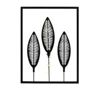 Décoration murale en métal - Sculpteur en métal noir - Art mural décoratif avec lumière LED - Décoration d'intérieur moderne pour couloir, cheminée, fenêtre de porte