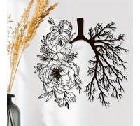 Décoration Murale en Métal Sculpture Murale Unique Art Déco Représentant des Poumons Inspiration Anatomique Humaine Décoration Créative pour Le Bureau d'un Thérapeute Respiratoire Salon Chambre E