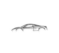 DECORATION MURALE EN METAL - Silhouette de voiture - 458 Italia - 120 CM