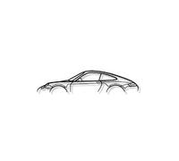 DECORATION MURALE EN METAL - Silhouette de voiture - 911 carrera mod 997