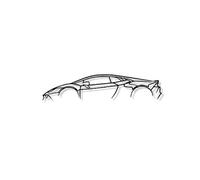 DECORATION MURALE EN METAL - Silhouette de voiture - Huracan - 120 CM