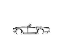 DECORATION MURALE EN METAL - Silhouette de voiture - TR4A IRS - 80 CM