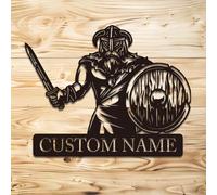Décoration murale en métal Viking personnalisée, plaque en métal Viking personnalisée, décoration murale en métal Odin personnalisée, panneau mural personnalisé en métal de la culture Vikings, cadeau