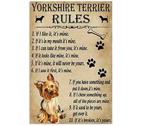 Décoration murale en métal Yorkshire Terrier'S Rules 20,3 x 30,5 cm