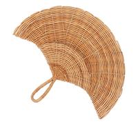 Décoration murale en osier d'herbiers de mer, éventail en rotin à suspendre, décoration murale en rotin tissé, décoration murale à suspendre en rotin pour salon, chambre à coucher (Original Color)