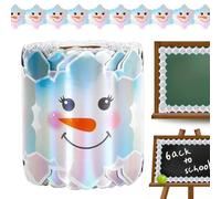 Décoration murale en pour tableau d'affichage d'hiver, flocon de | Frise d'affichage de Noël d'automne pour maison, bureau, école, tableau blanc, tableau noir, porte, fenêtre, fête de 10 m