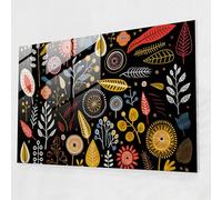 Décoration murale en verre aborigène Bush Tucker - Aborginal, biodiversité, plantes indigènes, art mural en verre, 71,1 x 50,8 cm