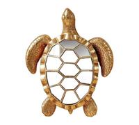 Décoration murale en verre avec libellule dorée - Décoration murale dorée faite à la main - Décoration murale créative en verre miroir papillon - Parfait pour les maisons à thème victorien et européen