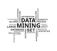 Décoration murale en vinyle Exploration de données en nuage de mots 34x42.4cm Modification et ajout d'informations possibles Noir