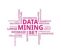 Décoration murale en vinyle Exploration de données en nuage de mots 68x84.8cm Installation facile RoseRouge