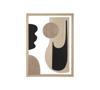 Décoration Murale Encadrée "Astrys" 80cm Naturel & Noir