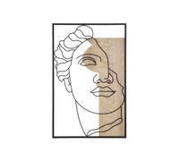 Décoration Murale Encadrée "David Face" 80cm Naturel & Noir