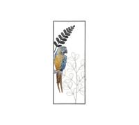 Décoration Murale Encadrée en Métal "Parrot" 74cm Multicolore
