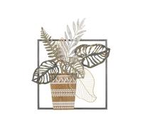 Décoration Murale Encadrée en Métal "Vaso" 62cm Multicolore