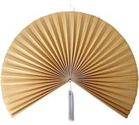 Décoration Murale éventail en Bambou Japonais, Grand Format, Style Bohème, pour Tête De Lit, éventails Pliants Décoratifs pour Chambre, Décoration Murale Ivory 101.6L x 101.6W cm