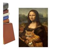 Décoration Murale Féminine | Peinture D'une Femme tenant Un Chat Pour La Décoration - Tableaux Humoristiques Décoration Murale,Pour Chambre, Hôtel, Salle de Bain, Lieu de Travail, Maison, Appartement