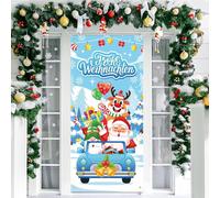 Décoration murale festive avec un message de Noël allemand - 185x90cm